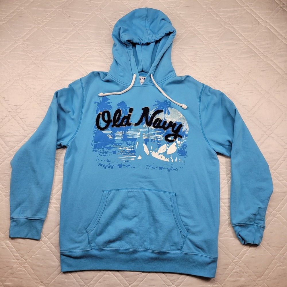 Old Navy Beach Sunset womens blue hoodie‎ size XL